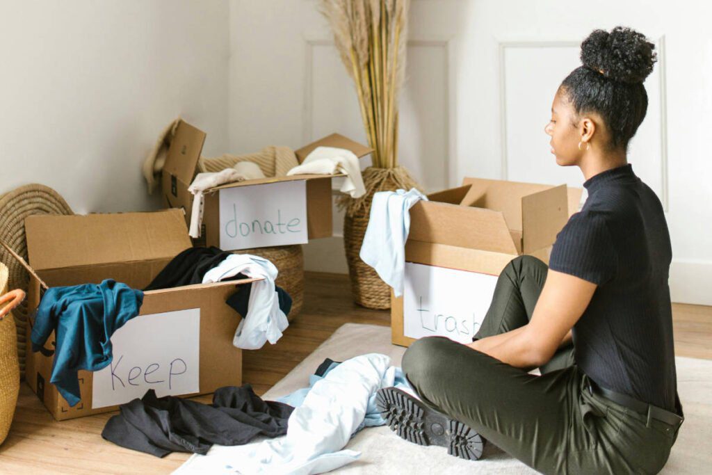 boxes for moving decluttering